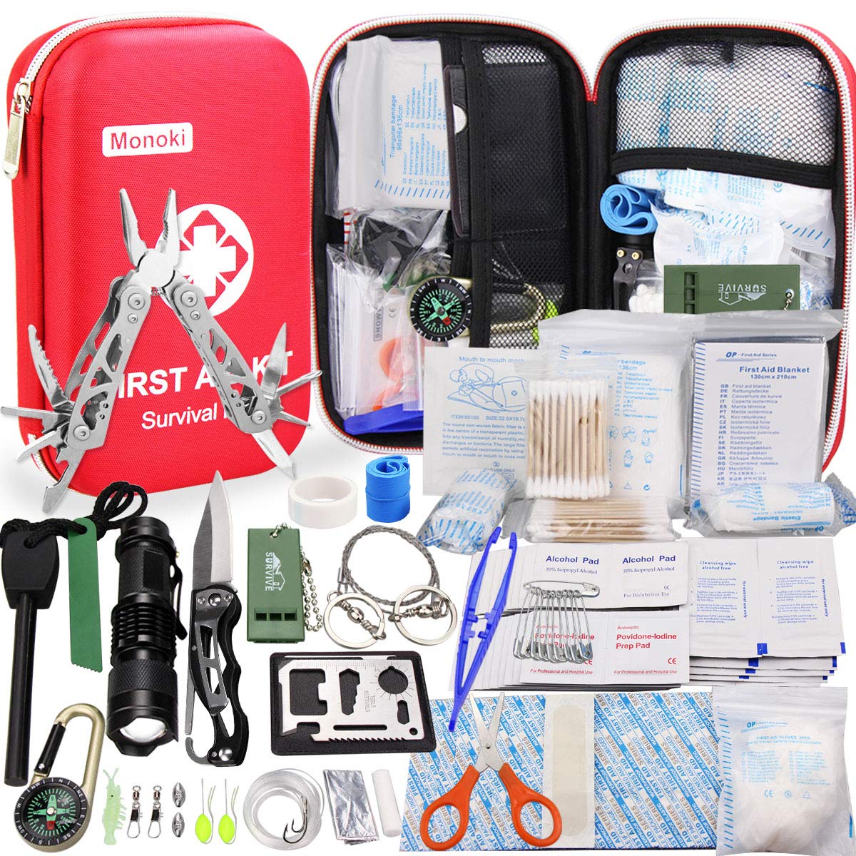 Best Safety First Aid Kit Home Office Car Boat Camping Hiking Hunting Adventures