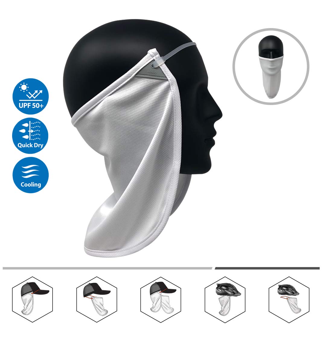 CoolNES Neck or Face Sun Mask | Removable Universal Fit Headband + Flap