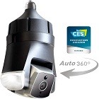 Amaryllo Biometric Auto Tracking Outdoor Light Bulb Security Camera