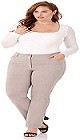 Rekucci Curvy Woman Plus Size 5 Pocket Straight Leg Pant