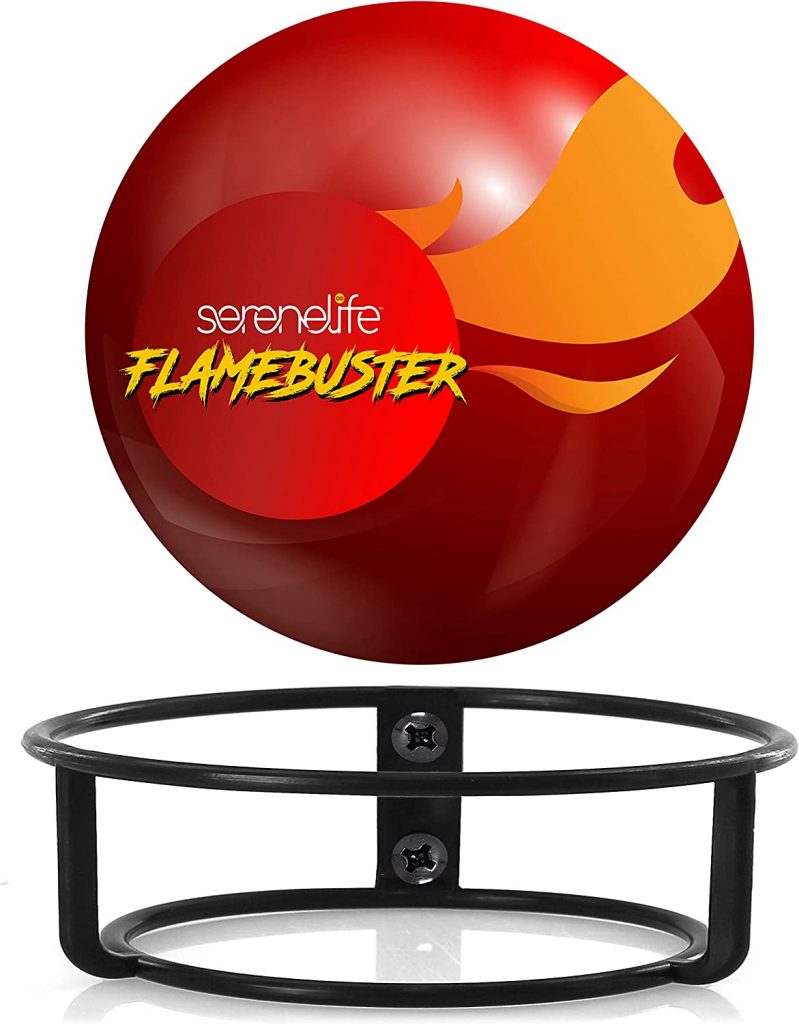 SereneLifeHome Flamebuster With Mounting Bracket, Lightweight & Portable Automatic Fire Ball Extinguisher