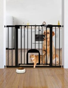 Babelio Upgraded Baby Gate with Cat Door
